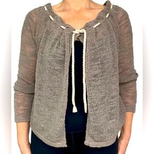 Sisley shrug taupe/grey linen colour EUC one size fits most
